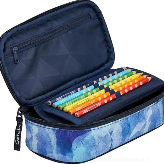 Astuccio Satch rigido extra large con divisorio portapenne e finestra per l'orario Blurry Sky