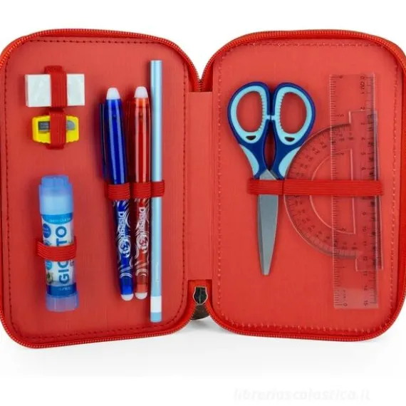 Astuccio Spiderman organizzato 3zip Cerdà Scuole elementari e medie con Patch PU e Tirazip Ragno