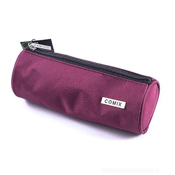 Astuccio tombolino monocolore Comix. Burgundy