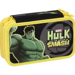 Astuccio triplo scomparto Hulk completo con 43 pezzi