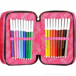 Astuccio triplo scomparto Watercolor Jet Black