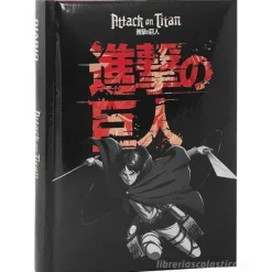 Attack On Titan. Diario 12 mesi non datato. Nero e rosso