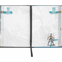 Attack On Titan. Diario 12 mesi non datato. Nero e blu