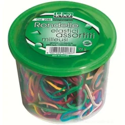 Barattolo 80 grammi elastici misure e colori assortiti