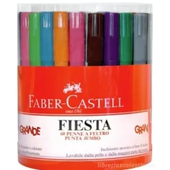 Barattolo 60 pennarelli Fiesta Jumbo colori assortiti