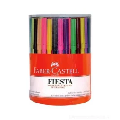 Barattolo 100 pennarelli Fiesta colori assortiti