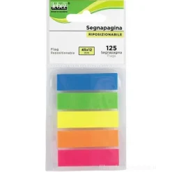 Blister 125 foglietti adesivi segna pagina 5 colori