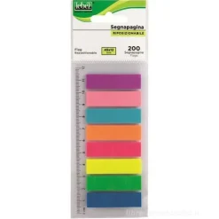 Blister 200 foglietti adesivi 45x12 segna pagina 8 colori