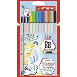 Blister 12 pennarelli Pen 68 Brush