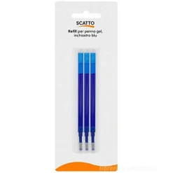 Blister 3 refill per penna a gel tratto 0,7 mm colore blu