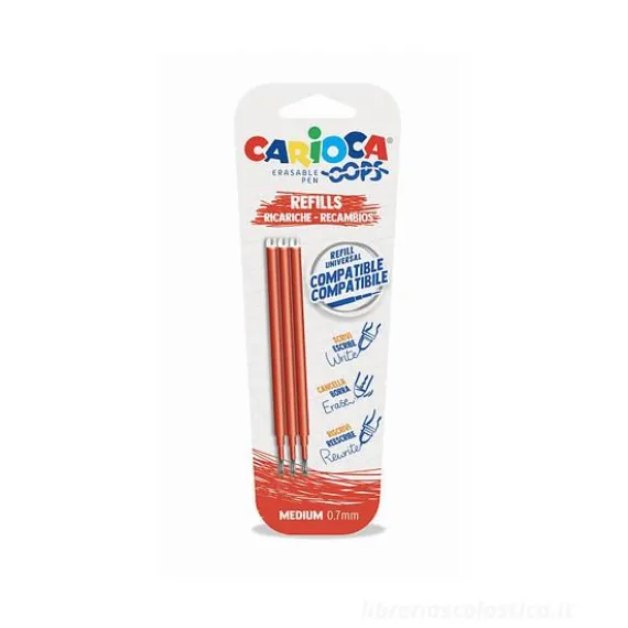 Blister 3 refill per penna cancellabile OOPS rosso
