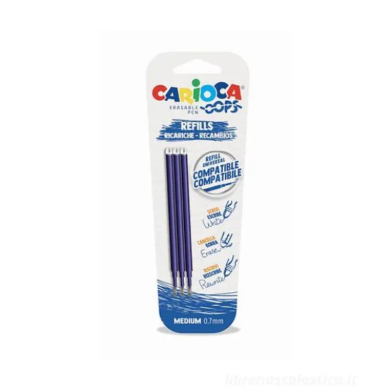 Blister 3 refill per penna cancellabile OOPS blu