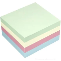 Blocchetto da 400 notes adesivi colori pastello mm 75x75