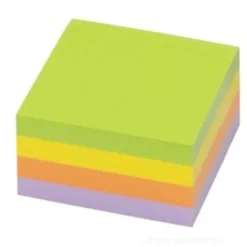 Blocchetto da 400 notes adesivi colorati mm 75x75