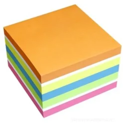 Blocchetto da 450 notes adesivi colorati mm 75x75