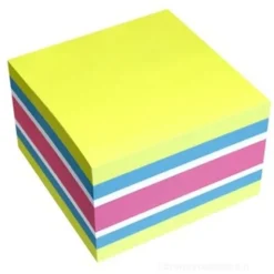 Blocchetto da 450 notes adesivi colorati mm 75x75