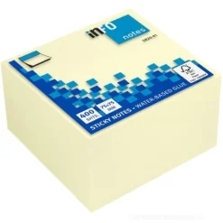 Blocchetto da 400 notes adesivi gialli mm 75x75
