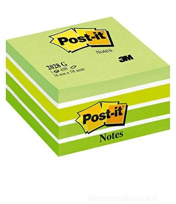 Blocchetto da 450 notes adesivi Post-It mm 76x76 verde