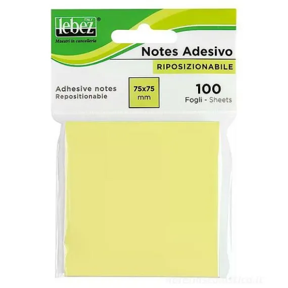 Blocchetto 100 notes adesivi riposizionabili mm 75x75 Memo Stick