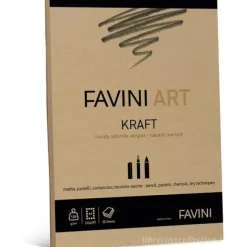 Blocco collato da disegno 50 fogli formato A4 Art Kraft 120 gr