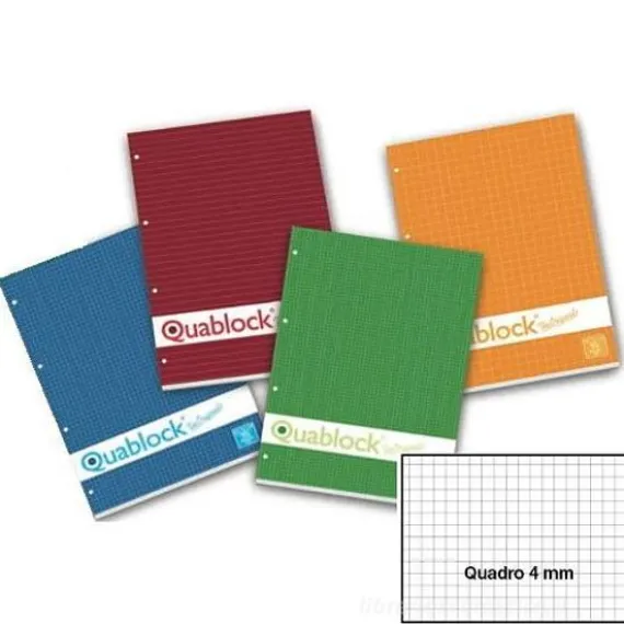 Blocco collato Quablock A5 quadri 4 mm