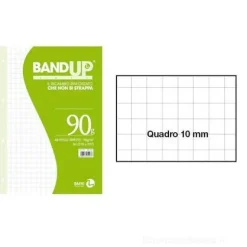 Blocco 40 fogli ricambio rinforzati A4 Maxi Band-Up a quadretti 1 cm