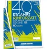 Blocco 40 fogli ricambio rinforzati per copertine ad anelli A5 righe