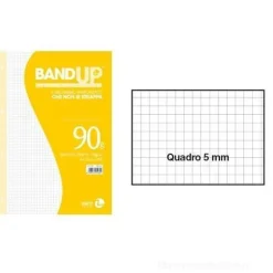 Blocco 40 fogli ricambio rinforzati A4 Maxi Band-Up a quadretti 5M 5 mm