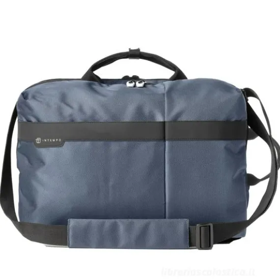 Borsa a 2 manici Bi-Bag Job in tessuto blu cm 42x28x14 (9235JBL32)