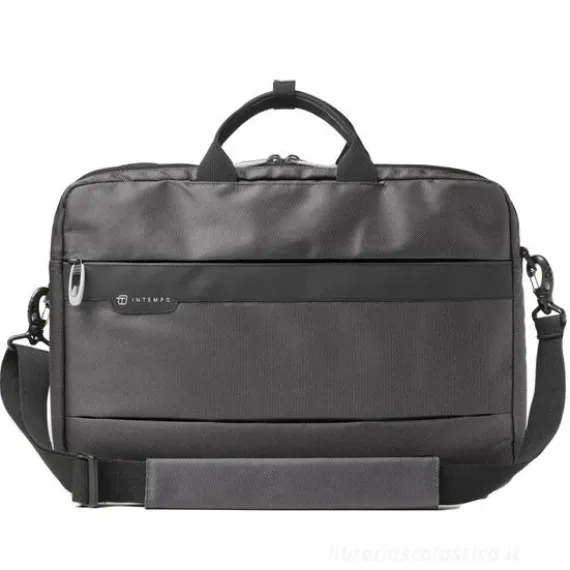 Borsa a 2 manici Business Job in tessuto nero cm 44x34x12 (9236JBL34)
