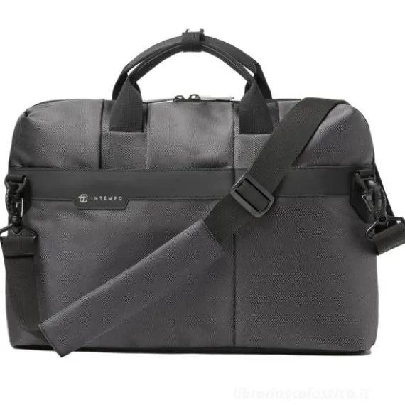Borsa a 2 manici Slim Job in tessuto nero cm 43x33x10 (9216JBL34)