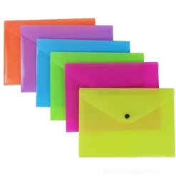 Busta con bottone formato A4 fluo (colori assortiti)