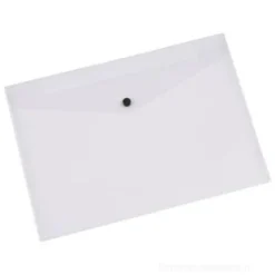 Busta con bottone formato A4 trasparente