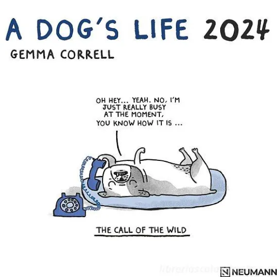Calendario 2024 A Dog's Life cm 30x30