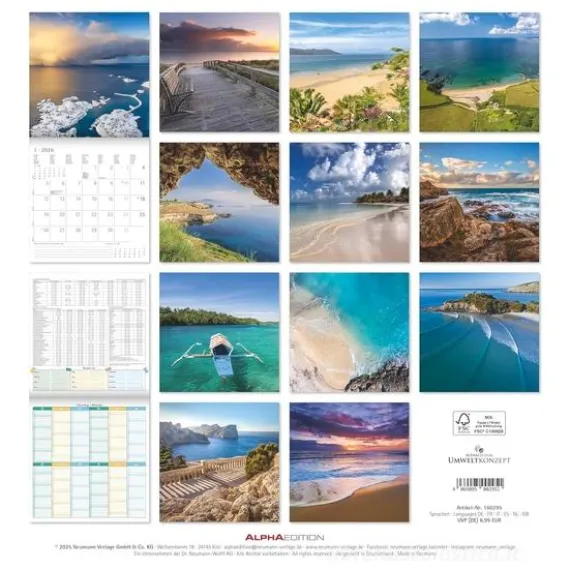 Calendario 2026 By the Sea cm 30x30