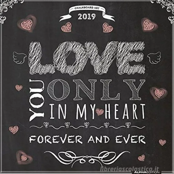 Calendario 2019 Chalkboard Art 30x30 cm