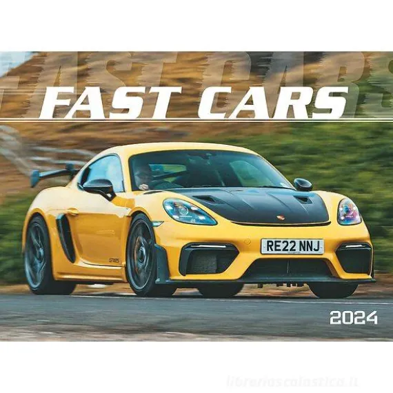 Calendario da parete 2024 Fast Cars cm 49,5x33