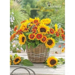 Calendario da parete 2024 Flowers cm 23,7x34
