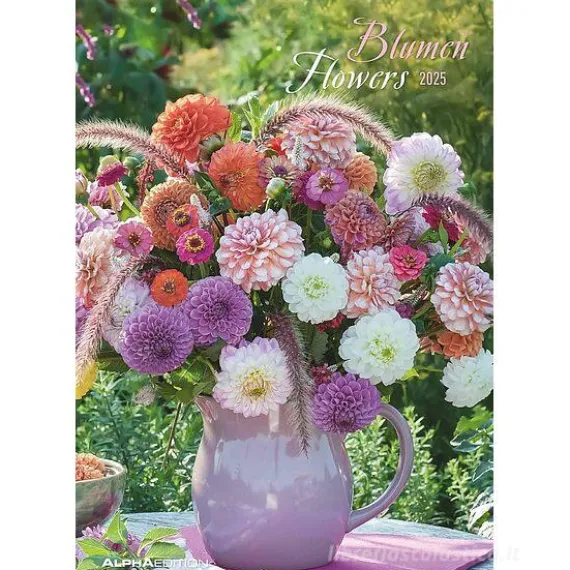 Calendario da parete 2025 Flowers cm 23,7x34