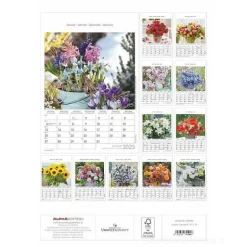 Calendario da parete 2025 Flowers cm 23,7x34