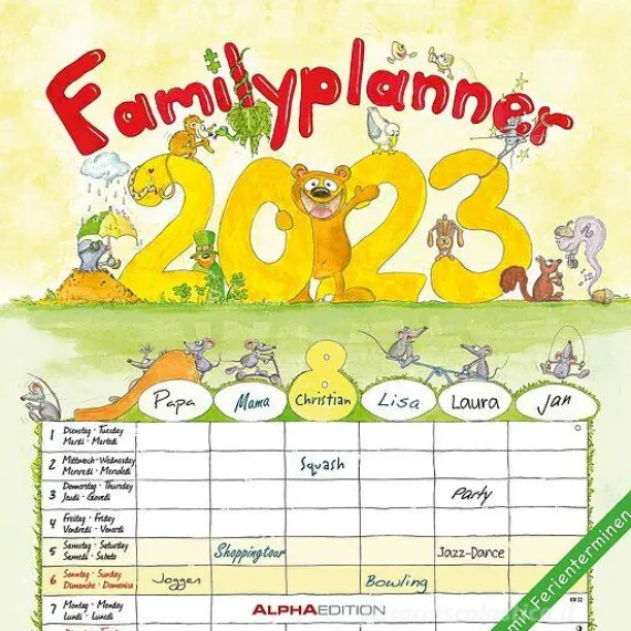 Calendario 2023 Family Planer 30x30