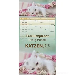 Calendario 2019 Family Planner Cats 21x45 cm