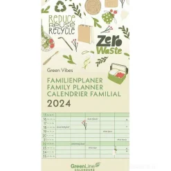 Calendario Family Planner 2024 GreenLine Green Vibes cm 22x45