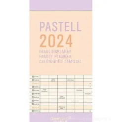 Calendario Family Planner 2024 GreenLine Pastell cm 22x45