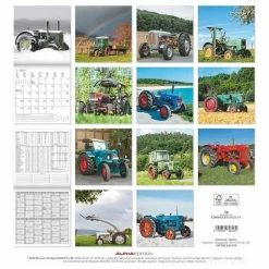 Calendario 2025 Tractors Classics cm 30x30