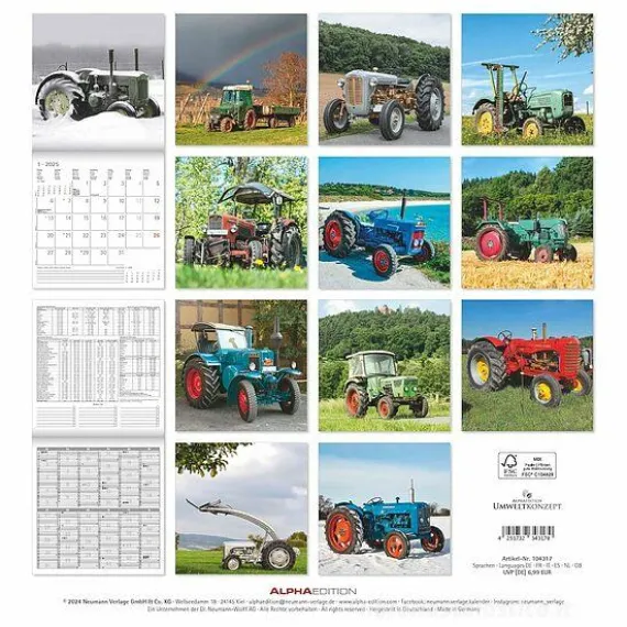 Calendario 2025 Tractors Classics cm 30x30