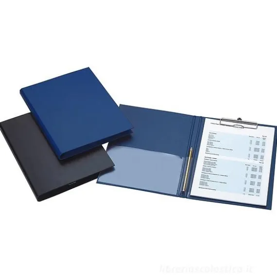 Cartella portablocco con molla formato A4 colore blu