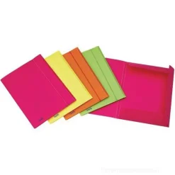 Cartellina a 3 lembi con elastico Neon A4 (colori assortiti)