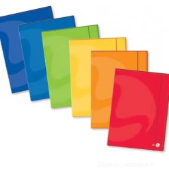 Cartellina a 3 lembi con elastico dorso cm 1 formato cm 25x35 Color (colori assortiti)