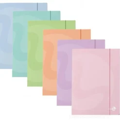 Cartellina porta documenti A4 con elastico dorso 1 cm Pastel 0122722 (colori assortiti)